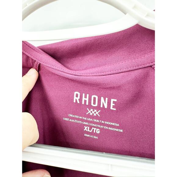 Rhone Session 1/4 Zip Long Sleeve Burgundy UPF Pullover Shirt Size XL - Picture 2 of 6